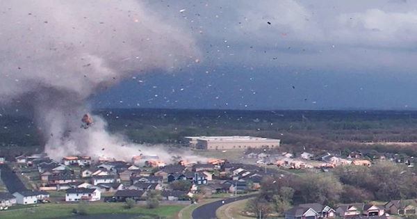 Intense Drone Footage Caught a Tornado Destroying a Kansas Town