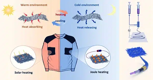 A new Type of Programmable Smart Fabric Responds to Electricity and Temperature